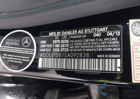 2014 Mercedes-Benz Cls 550 z USA, uszkodzony, nr VIN WDDLJ7DB1EA092838